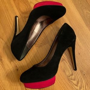 Dolce Vita Bessie Black and Pink Suede Pumps 8.5